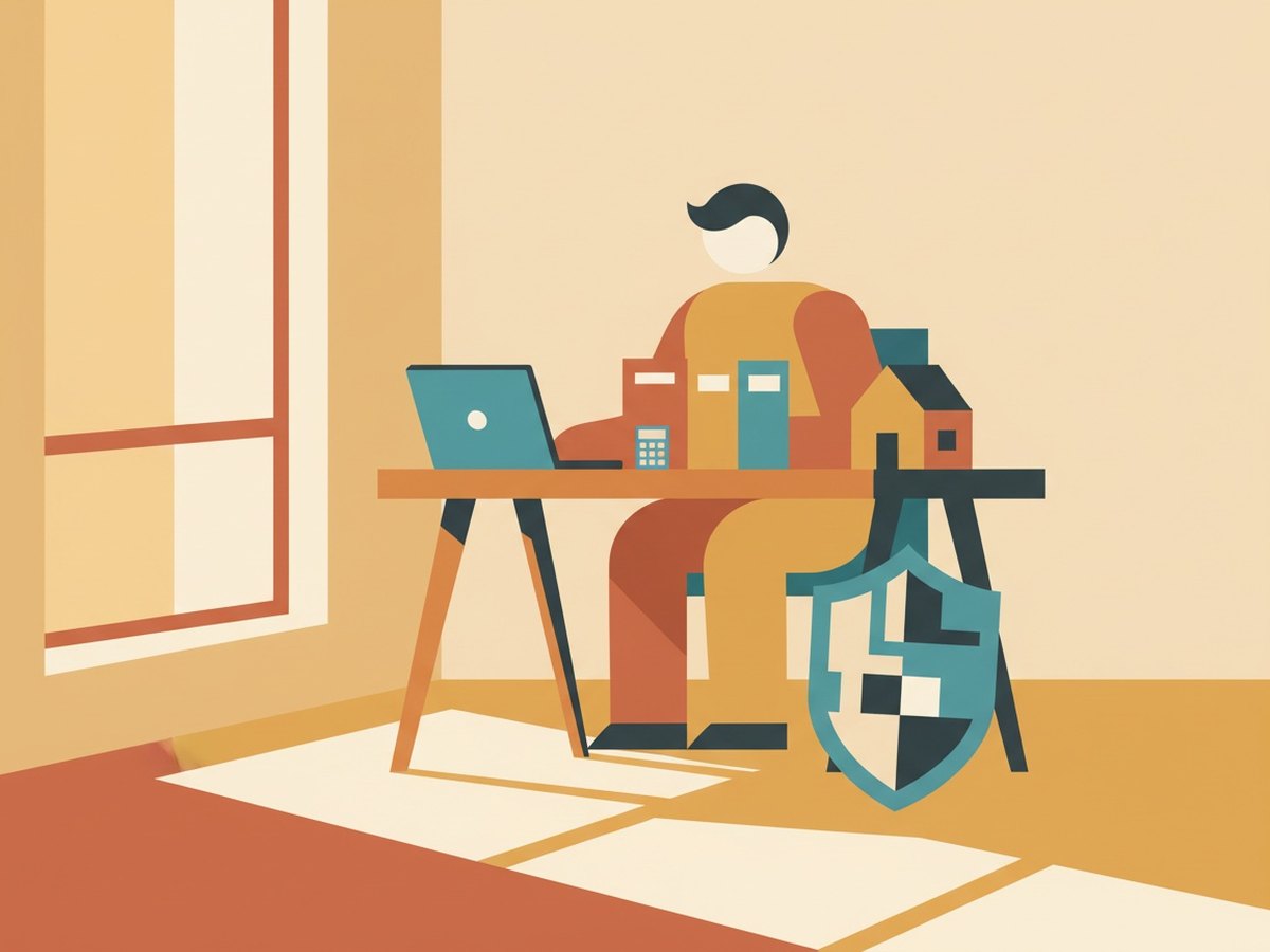 Indépendant comparant trois options de statut à son bureau